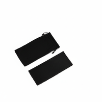Étui à lunettes en cuir personnalisable avec logo, pochette de rangement noire pour lunettes