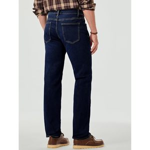 FOXA Jeans à jambe droite pour homme, coupe régulière, en denim extensible, en coton mi-lourd, pour usage décontracté - Product Image 5