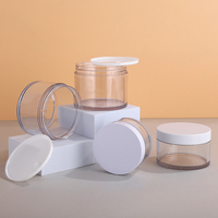 Vente en gros de pots en plastique de 50g, 80g, 100g, 120g, 150g, 200g, 250g, 300g, pots en plastique PET à paroi épaisse personnalisés pour crème, pot de massage