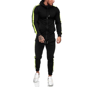 Hombres Side Stripe Hoodie Track Suits 2025 Personalizar Jogger Suit hombres al por mayor Chándal - Product Image 3