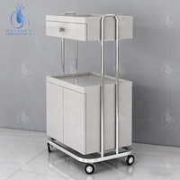 Chariot de rangement à 4 roues avec tiroirs pour salon de beauté, coiffure, maquillage et tatouage