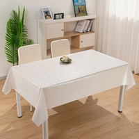 Nappe de table rectangulaire en PVC RNPT, motif fleurs imprimées champagne, effet nacré irisé