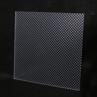 Plaque de prisme en acrylique PMMA PS, feuille de diffusion à motif diamant, diffuseur en acrylique à motif losanges, panneau décoratif