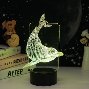 Howlighting Lampu Malam Led Visual 3D <span class=keywords><strong>7</strong></span> Warna, Lampu Malam Led 3D Ilusi Desain Kustom, Lampu Meja USB untuk Anak-anak - Product Image 3