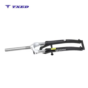 Horquilla de Suspensión de Aluminio con Resorte Helicoidal, Recorrido de 63 mm, Elegante Acabado Plateado, Montaje para Freno V-Brake, Lista para Bicicleta - Product Image 2