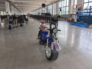 Scooter City Motorcycle 1000W 60V 20AH Moto de style drapeau britannique pour adulte - Product Image 3