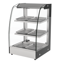 Réchauffeur d'aliments à pâtisserie électrique de style KFC grande vitrine avec dessus en verre