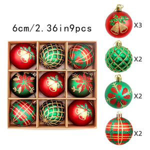 Decoraciones Navideñas, Bolas de Plástico <span class=keywords><strong>Transparente</strong></span> de <span class=keywords><strong>8</strong></span> <span class=keywords><strong>cm</strong></span>, Adornos Pintados para Árbol de Navidad, Diseño de Anciano - Product Image 6