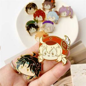 Wowei Anime Metall Genshin Impact Cosplay Emaille Brosche Revers Brosche Pin Geschenk für Fans - Product Image 1