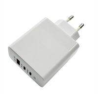 65W GaN PD USB Type C Chargeur Portable Rapide Adaptateur Mural pour iPhone Samsung 16 Pro Max 25A Sortie EU US Standard PD 3.0 Fonction