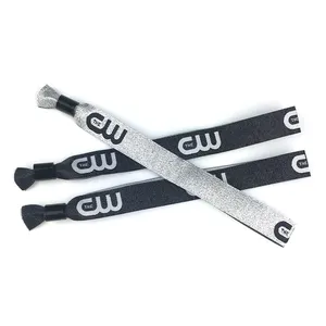 Hot Customized Festival Events Woven Bracelet Fashion Hand Band LX Logo Plastic Fabric Material Customized Promotional Gifts
