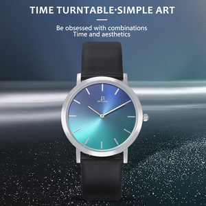 <span class=keywords><strong>Montre</strong></span> de sport à quartz <span class=keywords><strong>chronographe</strong></span> pour hommes, étanche à 30m, alliage d'<span class=keywords><strong>or</strong></span>, acier inoxydable, bracelet <span class=keywords><strong>en</strong></span> cuir, cadran <span class=keywords><strong>en</strong></span> verre rond - Product Image 2