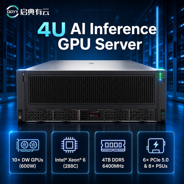 ProLiant Compute DL380a Gen12 4u Rack Server Powered by Intel Xeon 6 Processors, Support Ten Double-wide GPUs up to 600W Each .