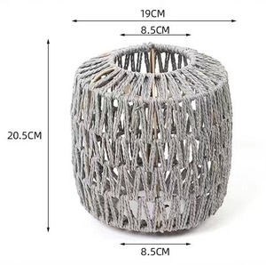 Lampadario con <span class=keywords><strong>paralume</strong></span> da camera da letto con tessuto creativo in <span class=keywords><strong>corda</strong></span> di carta intrecciata a mano - Product Image 2