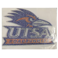 Transfert de strass personnalisé UTSA à appliquer au fer, motif Roadrunner