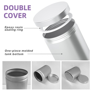 Eco- Friendly High Quality Aluminum Jar with Screw Smooth Lid for Gummies and Tablets - Product Image 6