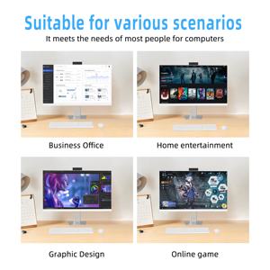 Computadora <span class=keywords><strong>de</strong></span> Escritorio Todo en Uno <span class=keywords><strong>de</strong></span> 23.8 Pulgadas con Panel LCD IPS Full HD <span class=keywords><strong>de</strong></span> Alta Calidad, Procesador Core I3/i5/i7, con Windows 10/11 para Uso Empresarial - Product Image 6