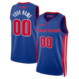 Groothandel Jersey Gestikt/Hete Pers Detroit Us Team Zwart Wit Rood Graffiti Kleur Borduurwerk Team Naam Custom Basketbal Jersey - Product Image 6