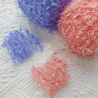 50g Laine à tricoter à la main haute ténacité YUGOU, effet métallisé/coton plume, pour poupées à boucles de cheveux