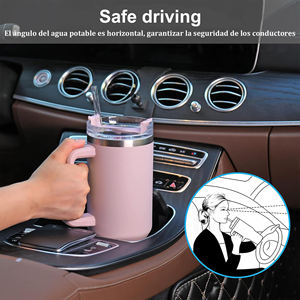 ゲスト用ウェディングギフトお土産30オンス40オンス昇華ブランクウォータータンブラーハンドル付きふたストロー - Product Image 4