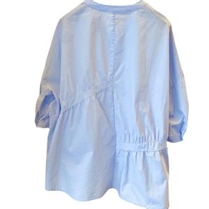 Camicetta Casual da <span class=keywords><strong>donna</strong></span> coreana con Design plissettato asimmetrico di alta qualità - Product Image 3