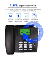 Téléphone Fixe Sans Fil GSM 2025 Tendance, Téléphone de Bureau FWP à Carte SIM avec Radio FM pour Usage Professionnel