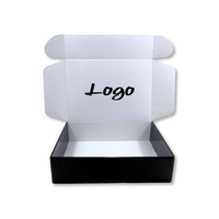 Boîte postale noire ondulée imprimée d'expédition écologique personnalisée 6x9 10x8x3
