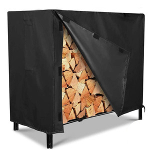 Heavy Duty Waterproof 600D Oxford Fabric Firewood Rack Cover for Outdoor Fireplace Wood Storage Holder Firewood Rack Cover