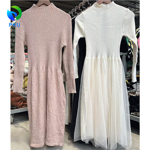 strapless open back dress Osment Long Sleeve Knit Mini Dress Olive main image 1