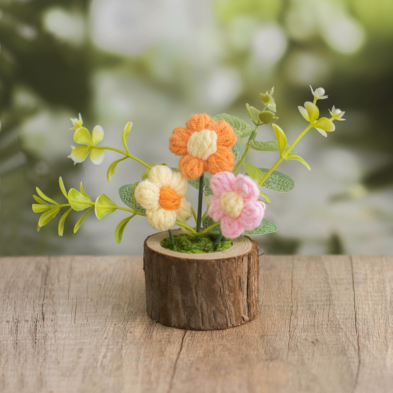 3pcs Puff Flower - Pink