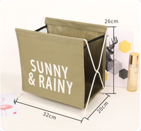 Panier à linge en métal lavable pliable, panier de rangement, panier de tri, vente en gros
