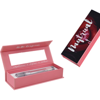 Boîte cosmétique magnétique personnalisée avec miroir, doublée d'éponge, emballage en papier pour brillant à lèvres, rouge à lèvres, parfum, crème pour le visage, gaufrée, laminée mate
