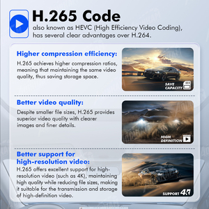 Adinkam K17 3.16-Inch Màn Hình 4K Wifi GPS IR Tầm Nhìn Ban Đêm WDR <span class=keywords><strong>DVR</strong></span> Dash Cam Kép Ghi Lại 1080P Với Tách Chiếu Sau LCD Loại - Product Image 5