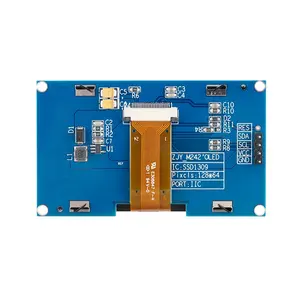 2.42'' 2.42 Inch OLED Display Module LCD LED Module Bare Screen 12864 Resolution 128X64 SPI IIC Interface SSD1309 Driver 4/7Pin