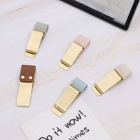 Clip à stylo en cuir PU durable, porte-stylo multifonctionnel en métal, marque-page créatif, organisateur de stylos, boucle pour carnet, usage quotidien au bureau