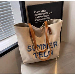 Sac à main personnalisable avec logo brodé, grande capacité, sac de shopping tendance et écologique, sac à bandoulière - Product Image 6