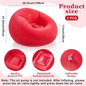 Sofá Inflable Individual Moderno para Adultos, Plegable, Suave, Acolchado, Silla de Oficina de Ocio, Simple y Cómoda, Precio al por Mayor - Product Image 3