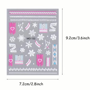 Fournitures pour ongles de noël autocollants auto-adhésifs pour ongles de flocon de neige autocollants d'art d'<span class=keywords><strong>ongle</strong></span> d'hiver en relief - Product Image 5