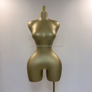<span class=keywords><strong>Mannequin</strong></span> de présentation de corps supérieur, modèle féminin, taille plus, en cuir mat doré, avec des hanches larges, style brésilien, Guangzhou HOT - Product Image 6