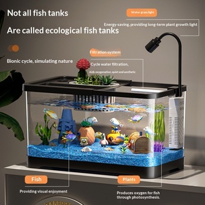 <span class=keywords><strong>Acquario</strong></span> per Pesci <span class=keywords><strong>d</strong></span>'<span class=keywords><strong>Acqua</strong></span> Dolce da Salotto, Ufficio, Piccolo <span class=keywords><strong>Acquario</strong></span> Domestico Ecologico da Scrivania, <span class=keywords><strong>Acquario</strong></span> ad Alta Definizione per Pesci Rossi e Tartarughe - Product Image 3