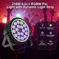 Projecteurs LED PAR 18x15W RGBW 4-en-1, mélange infini de couleurs et effets arc-en-ciel, équipement DJ pour discothèque, soirées DJ et fêtes, avec DMX512