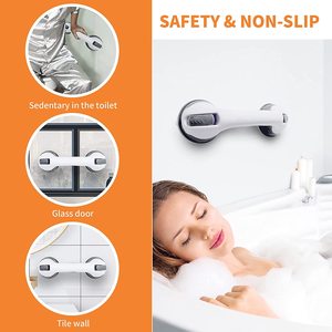 Der Bestseller von guter Qualität Doppelkopf Badezimmer Vakuum Saugnapf Dusch griff Saug Haltegriff für Sicherheits zubehör - Product Image 6