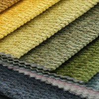 Tissu de canapé en velours tricoté chaîne 100 % polyester, 330 GSM, style luxe, ignifuge, occultant et respirant, pour filles - Vente en gros