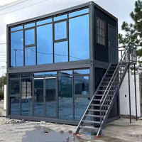 Casas Prefabricadas de Fácil Instalación, Casas Contenedor Prefabricadas Modernas de 2 Pisos, Casas Modulares Portátiles, Casa Móvil Prefabricada
