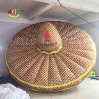 Modèle publicitaire gonflable personnalisé Chapeau de paille cactus gonflable pour la décoration d'événements