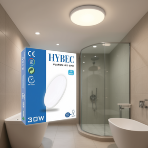 Plafonnier LED Hybec 30W circulaire blanc jour pour salle de bain - Product Image 3