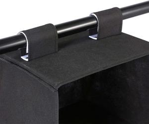 Black Hanging Storage Organizer 53 Inch 6 Tier Rectangular Nonwoven Felt Space Saving Behind Door Wall Mount - Product Image 5