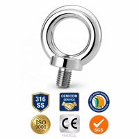Œillet de levage en acier inoxydable 316 DIN580 moulé M12 pour équipement de quincaillerie marine, bateaux, kayaks, bateaux pneumatiques et yachts