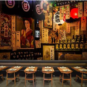 Japanese sushi restaurant 3d wallpaper mural wall coating waterproof wall decor