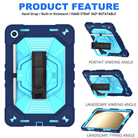 Samsung Galaxy Tab A9+/A11+ 11 İnç Tablet Kılıfı 360 Derece Dönebilen Yeni Kılıf °   Döner Diskli Darbeye Dayanıklı Üç Katmanlı Kapak